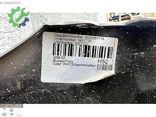 BMW X3 Ön Tampon 3451730 çıkma parça