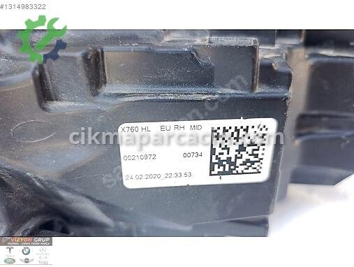 Jaguar XE Sağ Ön Far LX73-13W029-EC çıkma parça