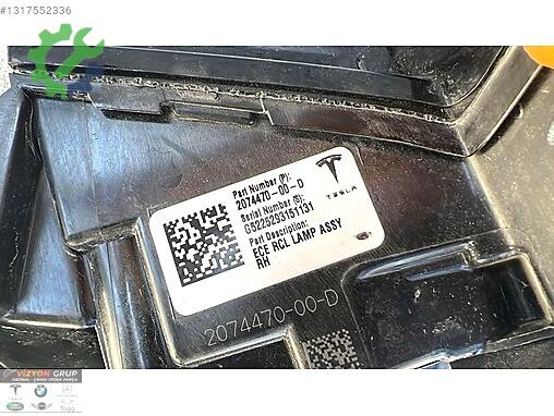 Tesla Model Y Sağ Arka Stop 2074470-00-D çıkma parça