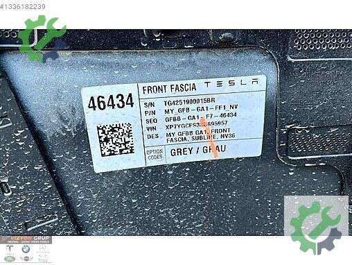 Tesla Model Y Ön Tampon çıkma parça