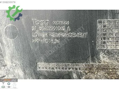 Togg T10F Motor Alt Muhafaza çıkma parça