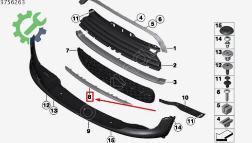 Mini Cooper Tampon Izgara Çıtası 51117250789 çıkma parça
