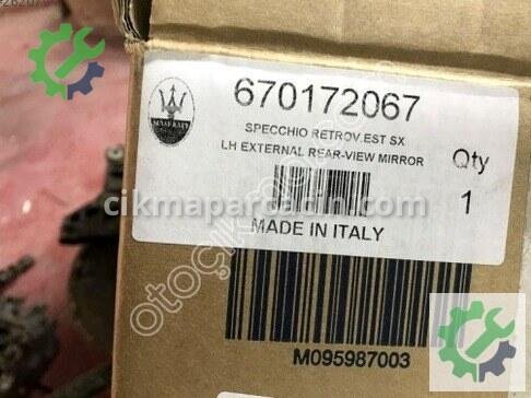 Maserati Ghibli Sol Dış Ayna 670172067 çıkma parça