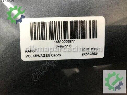 Volkswagen Caddy Kaput 2K5823031 çıkma parça