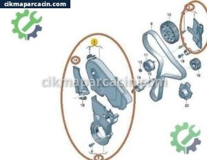 VOLKSWAGEN GOLF 2013 2020 TRİGER KAPAĞI SET 4 PARÇA 04L109107F