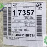 VOLKSWAGEN POLO 2009 2012 TAVAN DÖŞEMESİ 6R4867501BF
