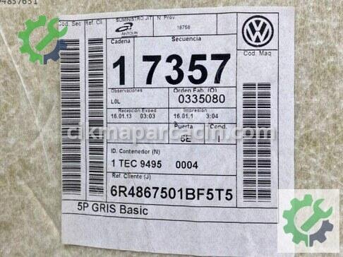 Volkswagen Polo Tavan Döşemesi 6R4867501BF çıkma parça