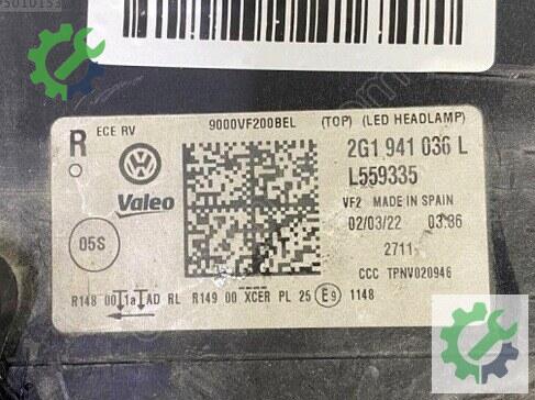 Volkswagen Polo Mercekli Far 2G1941036L çıkma parça