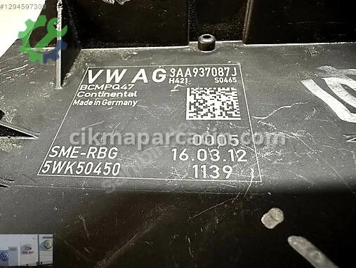 Volkswagen Passat Konfor Beyni 3AA937087J çıkma parça