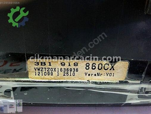 Volkswagen Passat Gösterge Paneli 3B1919860CX çıkma parça