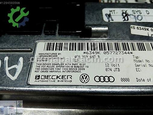 Audi A6 Gösterge Paneli 4F0919603B çıkma parça
