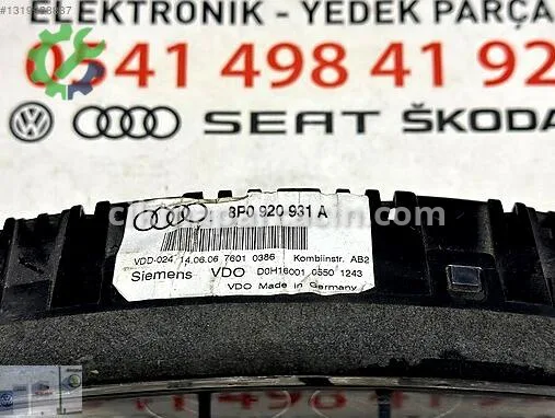 Audi A3 Gösterge Paneli 8P0920931A çıkma parça