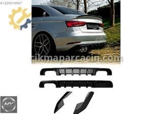 AUDI A3 8V SEDAN 2016-2020 ARKA DİFÜZÖR & ARKA YAN FLAP SETİ
