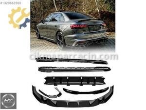 AUDI A4 B9 FACELIFT S-LINE 19-24 BODY KIT LIP SETİ (PIANO BLACK)