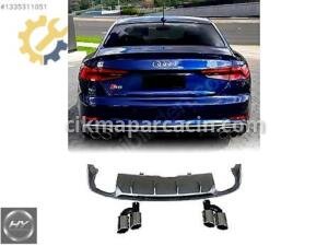 Audi A5 / S5 F5 2016-20 Uyumlu Çift Çıkış Difüzör & Egzoz Ucu