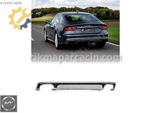 Audi A7 4G 2015-2018 Uyumlu S7 Arka Difüzör Çift Egzoz Çıkışlı