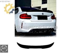 BMW 2 Serisi F22 / M2 F87 PSM Style Bagaj Spoyleri Piano Black