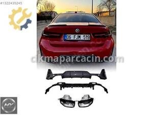 BMW 3 SERİSİ G20 LCI 2022+ 340 M340i DİFÜZÖR KARE EGZOZ UCU SET