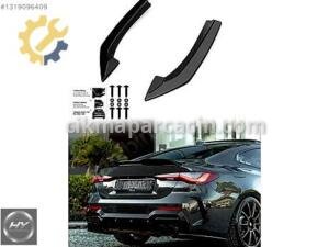 BMW 4 Serisi G22 G23 2020+ Arka Tampon Yan Flap Seti Piano Black