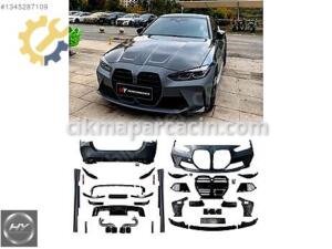 BMW 4 Serisi G22 G23 Uyumlu M4 G82 Style Ön Arka Tampon Seti