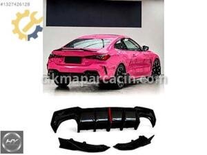 BMW 4 Serisi G22 G23 VTEN F1 Style LED Arka Difüzör, Flap Seti