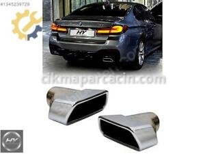 BMW 5 Serisi G30 2017-2023 M Sport Krom Kare Egzoz Ucu Seti