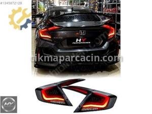 Honda Civic FC5 Uyumlu Omurga Style Füme Arka Stop Seti