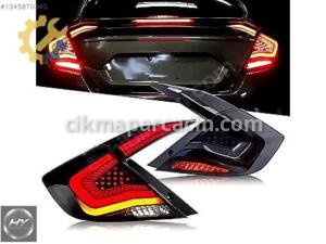 Honda Civic FC5 Uyumlu Omurga Style Siyah Arka Stop Seti