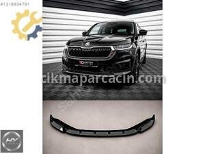 SKODA Kodiaq 2021-2023 Ön Tampon Eki Lip Splitter Piano Black