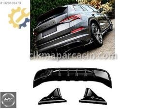 SKODA Kodiaq Sportline 2021-2023 Arka Difüzör Flap Seti