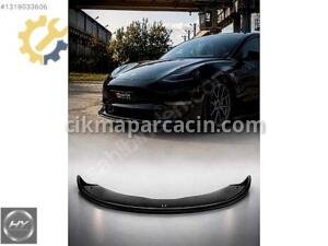 TESLA Model 3 2017+ Uyumlu Ön Tampon Alt Eki Lip Piano Black