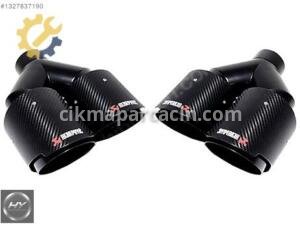 Universal Akrapovic Çiftli 100mm Siyah Egzoz Ucu Orijinal Kalite