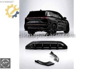 Volkswagen Tayron Arka Tampon Eki Difüzör Flap Seti Piano Black