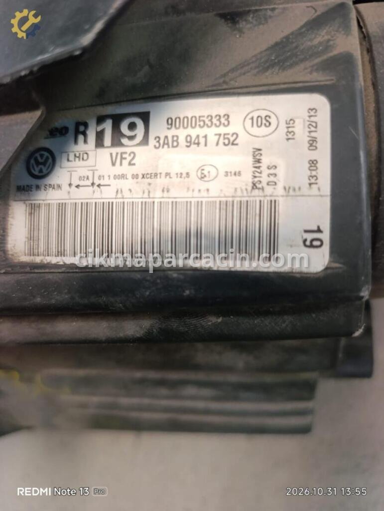 Volkswagen Passat Far 3 AB 941 752 çıkma parça