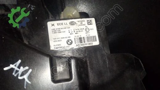 BMW 1 Serisi Far çıkma parça